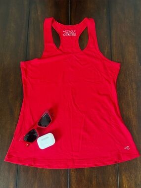 Coeur Racerback Running Tank Top - Red Medium